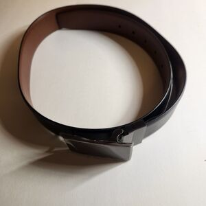 Perry Ellis Reversable Black / Brown Belt with Silver Buckle New 1 3/8 Wide